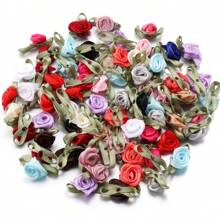 50pcs/Pack Polyester Leaf Rose Bud, Craft Decoration Small Flower, DIY Shoes, Hats, Bags, Clothes, Bridal Bouquet, Headpieces, Brooch Accessory - Multicolor - View 16