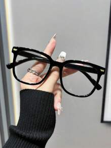 1pc Fashionable Oversized Unisex Retro Y2K Style Eyeglasses, Versatile