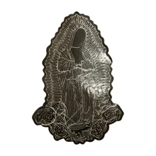 1 pz Parche Bordado Lentejuela Termoadhesivo de Guadalupana - Multicolor - Ver 2