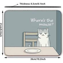 Alfombrilla para ratón de gaming, pequeña, para computadora, portátil, jugadores, con estampado de gato, 8x10 pulgadas - Gato 08 - Ver 2