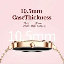 SENBONO Women Smart Watch With Fitness Tracker, Wireless Call, Smart Sitting Reminder, Real-Time Weather Forecast, Pedometer - Stylish New Sports Design For Active Women, Compatible With Android And IOS - Rose Gold - View 4