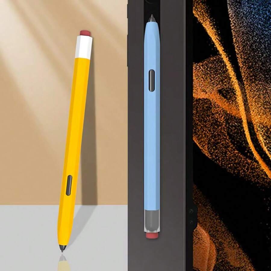 Silicone Stylus Pen Protective Case, Solid Color Design, Compatible With Samsung Galaxy Tab S6 Lite, S7 FE, S8 Ultra, S9 Plus - Nhiều màu - Xem 1