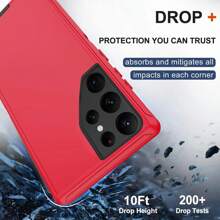 Rugged Shockproof Defender Phone Case For Galaxy S25 / S25+Plus / S25 Ultra / With Belt Clip - 黑色 - 查看 4