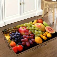 1pc Creative Multi-Color Fruit Printed Mat, Soft, Non-Slip And Dirt-Resistant Home Decor Mat, Suitable For Daily Use In Kitchen And Bathroom - Multicolor - View 4