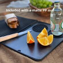 1 buc/2 buc/1 set covoraș antiderapant, covoraș de bar din PVC cu izolație pentru scurgerea apei, covoraș de scurgere pentru cești/oale/boluri, covoraș de masă rezistent la căldură, covoraș pliabil, covoraș de scurgere, covoraș antișoc pentru cești Shaker, suport de pahar antiderapant pentru birou cu izolație pentru scurgerea apei pentru aparat de cafea - Tampă de scurgere - Vizualizare 10