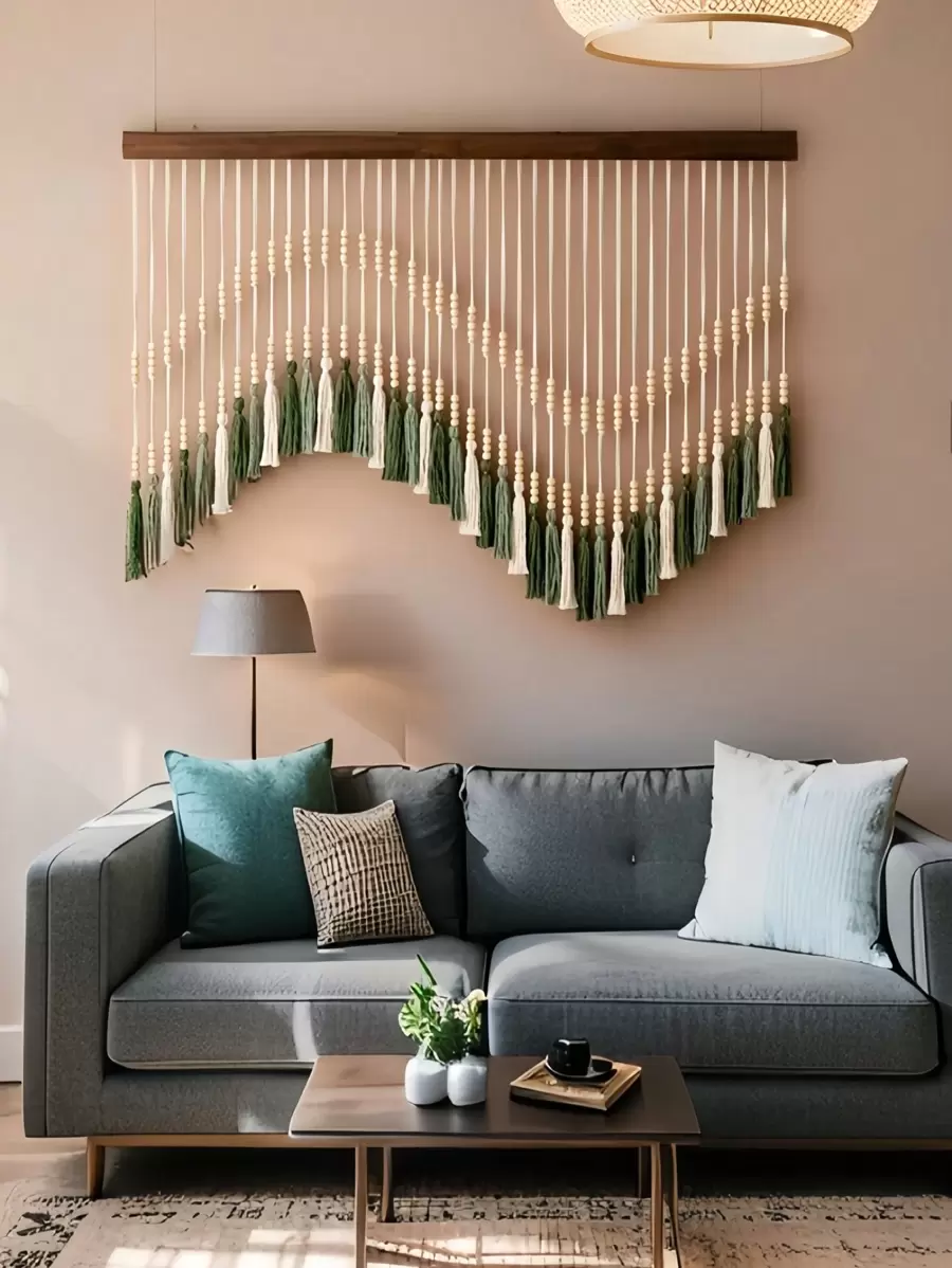 1Pc Nordic Style Sue Wall Decoration, Hand-Woven, Tapestry Background Decoration, Bohemian Style, Home Decoration Wall Hanging, Room Background Wall Decoration, Add Life Color. Room Decors Garden Decor Wedding Decor Home Decors