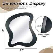 Irregular Wall Mirror Asymmetrical Wall Mirror Fashionable Wall Mirror With Wooden Frame Suitable For Living Room Bathroom Bedroom Decorative Mirror