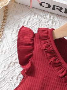 女童无袖花朵蕾丝亮片纯色网眼公主裙，夏季