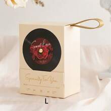 5pcs Sweet Love Wedding Favor Boxes, High-End Simple Style Candy Boxes, Creative CD Shaped Wedding Gift Favor Containers - Multicolor - View 6