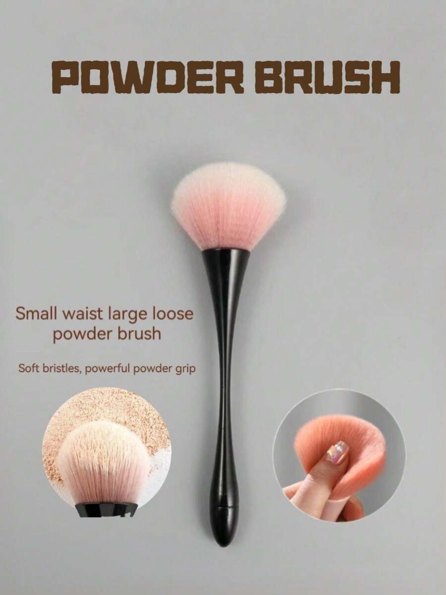 Pincel de Pó Solto de Cintura Pequena Dourado, Design Minimalista e Versátil, Pincel de Base, Pincel de Corretivo, Pincel de Blush, Pincel de Contorno, Pincel de Blush, Pincel de Bronzer, Pincel de Pó, Pincel de Base, Pincel de Blush