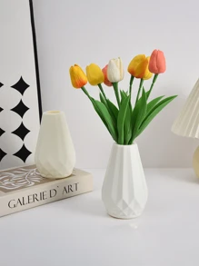 1pc Plastic Vase, Suitable For Dry/Fresh Flowers, Plastic Material , Applicable For Living Room, Office, Balcony, Dining Table Decoration, Creative Floral Container, Wedding Decor, Garden Vase Kitchen Decor Home Decor Room Decor Flower Vase Glass Vase