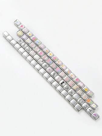 The New Stainless Steel Elastic Module Butterfly Marine Animal Series Italian Charm Women's Bracelet, Can Be Freely Matched Fashion Bracelet Suitable For Everyday Wear(Can Be Matched According To Their Own)