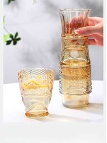 4件/套，创意鲤鱼玻璃杯套装，金鱼玻璃堆叠杯，家用玻璃杯套装，节日礼品杯 - 彩色 - 查看 6