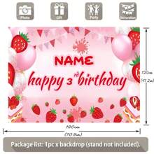 Phông nền chụp ảnh sinh nhật chủ đề dâu tây màu hồng có thể tùy chỉnh, kèm tên và năm. Bao gồm một biểu ngữ bánh dâu tây với tên và năm được cá nhân hóa. Hoàn hảo để trang trí phông nền và biểu ngữ tiệc sinh nhật. Được làm từ vinyl, đa chức năng, chống nấm mốc, trang trí cao cấp, có thể tái sử dụng, tinh tế, phong cách, chất lượng cao, màu sắc phong phú, hiện đại và thời trang. Có thể tùy chỉnh, cá nhân hóa và độc đáo. Một món quà lý tưởng cho anh ấy/cô ấy, bạn trai, bố, bạn gái, mẹ, gia đình, bạn bè, cho quán trà, nhà cửa, vườn, văn phòng, biểu ngữ và cờ hiệu tùy chỉnh, trang trí nhà cửa và quà lưu niệm. (Có thể dùng làm hộp đựng đồ du lịch) - Nhiều màu - Xem 4