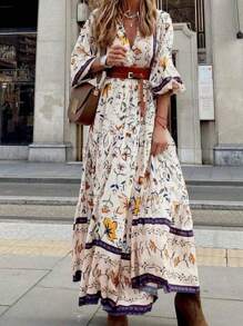 Women's Fashion Printed Bohemian Long Dress Birthday Dresses For Women - Mix - View 3