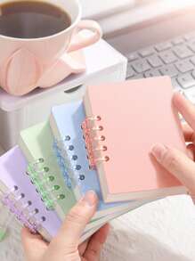 Libreta mini A7 con diseño de alta calidad, páginas desprendibles, plegable 360°, 80 hojas/160 páginas, carcasa de PP mate resistente al agua, adecuada para oficina, escuela, reuniones, contabilidad, DIY, registro de vida, conferencias de estudiantes, reuniones de trabajo, planificación de fitness, vuelta al cole, trabajo, etc.