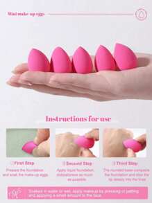 14-Piece Makeup Sponge Set Makeup Sponge Mixer 7 Powder Puffs 4 Makeup Sponges And 3 Finger-Wrapped Makeup Sponges For Liquid Foundation Powder Concealer And Cream.