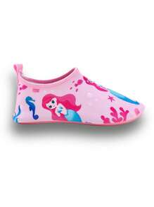 Zapatos para niños para exteriores y playa, diseño de cola de sirena para niñas, de suela blanda, ligeros, transpirables, para natación, agua y playa