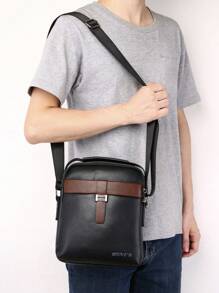 HOVI'S Men's Fashion Simple Crossbody Bag – Stylish Briefcase For Business Commute, Multi-Functional Large Capacity Portable Shoulder Bag – Ideal Gift For Men Sling Bag - Multicolor - View 1