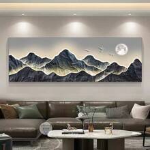 BAEMEFLE 1 无框帆布海报，日照金山风景家居装饰，豪华帆布风景艺术装饰，墙艺术，房间装饰用品，家居壁画，客厅、卧室和家庭办公室的抽象墙艺术装饰 - 高清打印，完美的礼物创意