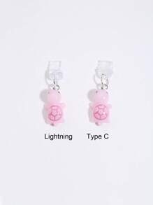 1pc Mini Turtle Design Dust Plug, DIY Pendant Accessory, Compatible With IPhone & Type-C Charging Ports - Multicolor - View 8