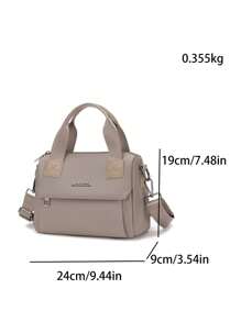 Leisure Nylon Waist Bag, Lightweight Travel Shoulder Bag With Adjustable Strap, Zipper Closure And Polyester Lining - Multi-Pocket Fashion Crossbody Bag For Outing