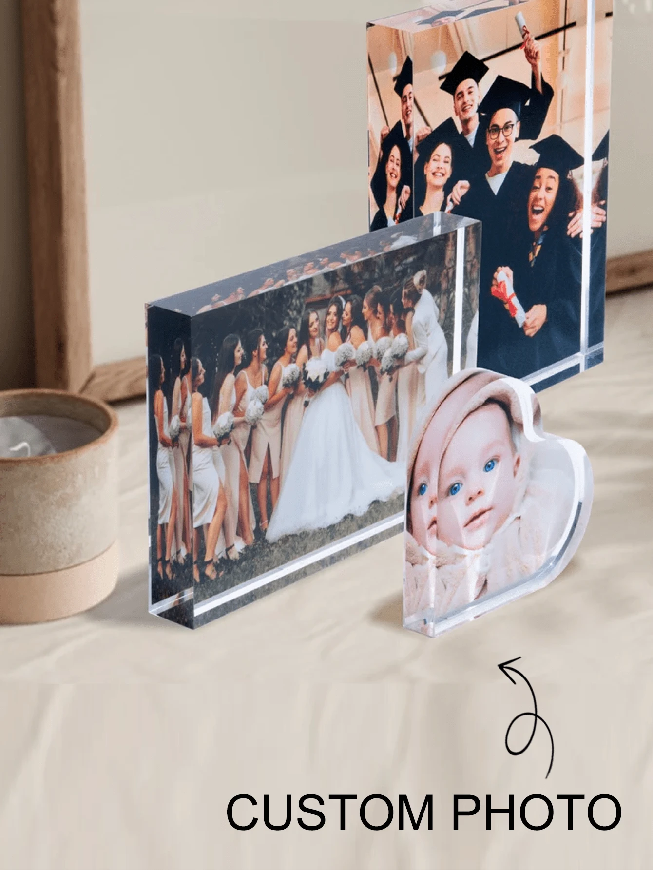 Personalized Photo Frame Decor Gift, Acrylic Custom Photo Frame, Customized Gift For Mother's Day, Couple Gift, Father's Day Gift, Best Friend Gift,Multi-Functional,Ornamental,Reusable,Exquisite,Stylish,High-Quality,Colorful,Modern,Custom,Personalized,Unique,Home Refresh,Customized Photo Albums, Frames, & Accessories,Warm Ambience, Autumn Home Refresh, Xmas Decoration,Home Harmony - Multicolor - View 1