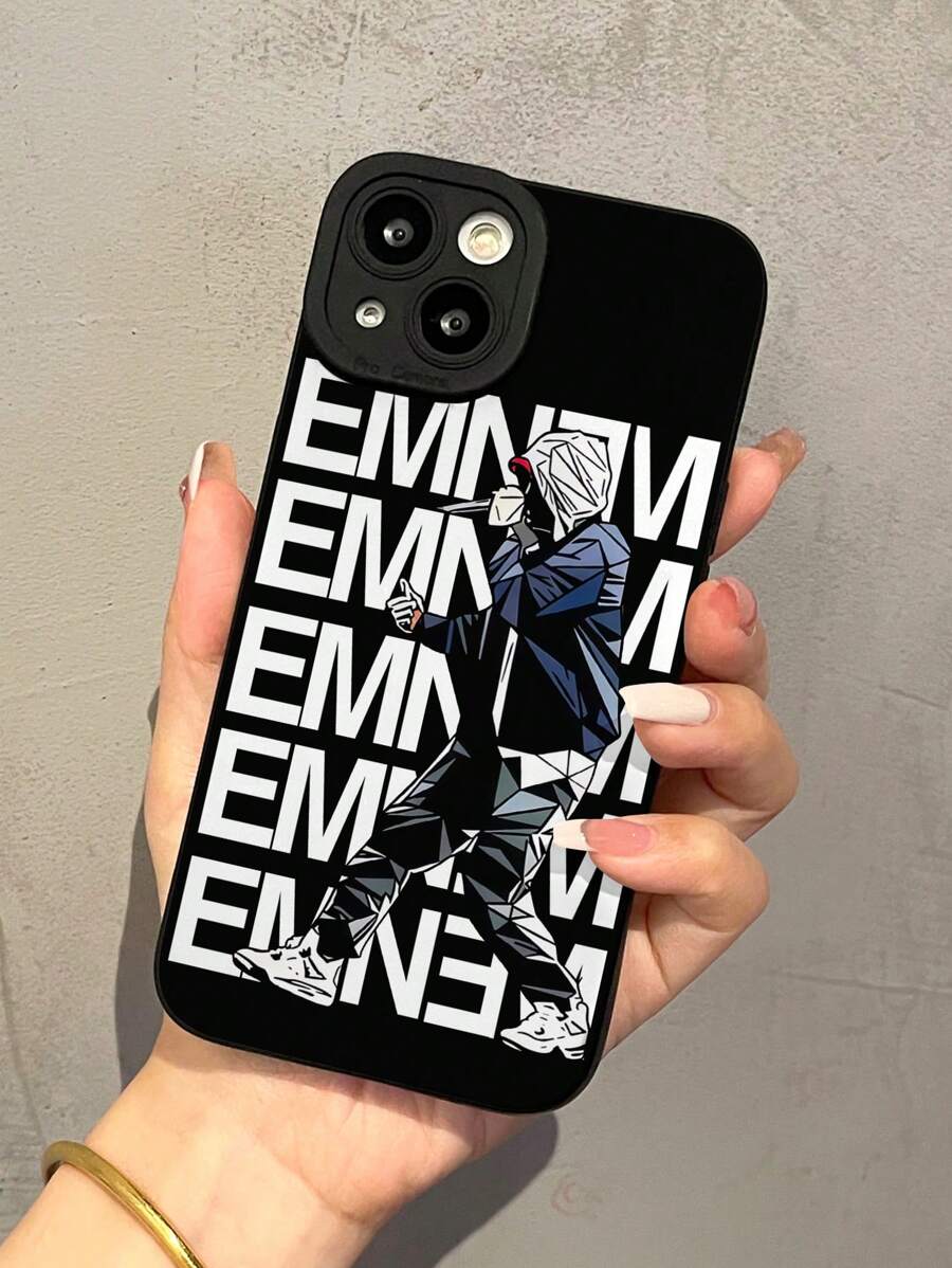 1pc Rapper/Hip-Hop Themed Creative Advanced Pattern Full Body TPU Shockproof Phone Case Compatible With Apple IPhone 16, 15, 14, 13, 12, 11 Pro Max, Series - Multicolor - View 1