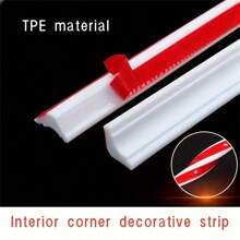 1pc 2m/3m/5m Self-Adhesive TPE Corner Line - Embedded Triangle Wall Edge Trim, Decorative Seam Strip For Home Improvement - Multicolor - View 3