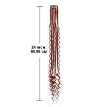 Clip In Dreadlock Extension 24 Inch 3 Clips Synthetic Boho Box Braid Curly Hippe Dreads Handmade Soft Waves Reggae Style Loc For Women - Multicolor - View 6