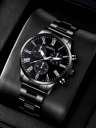 Able Stainless Steel Quartz Date Horloge