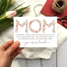 1pc Creative Mom Thank You Card Birthday Card- I Am Forever Grateful For Everything You Are And All You Do - For Mother's Day & Birthday - Perfect Gift For Mom Suitable For All Occasions,Back To School,School Supplies