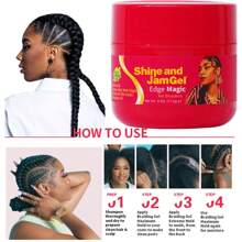 边缘控制凝胶 - 提供牢固的定型效果，不油腻，有光泽 - 使用丝蛋白强化头发，使用阿比西尼亚油软化头发，非常适合手指波浪、辫子、辫子、线圈、扭结或任何其他风格，使边缘光滑并增添光滑感 - 4Oz/113g - 查看 4