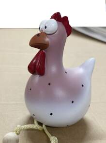 1-3 piezas de decoración de resina con patas largas de pollo, decoración de patio, pollo cómico con ojos grandes, colgante de pollo con patas largas, decoración del patio