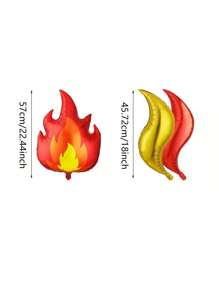 1 Conjunto Balão em Forma de S de Chama, Decorações para Festa de Aniversário/Bombeiro