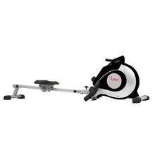 Magnetic Rowing Machine With LCD Monitor With 8-Level Resistance, Extended Slide Rail & Digital LCD Display - Sunny Health & Fitness SF-RW5515 Cardio Exercise Silver Adjustable Full Body Low Impact Durable Space Saving Compact Easy Storage Quiet Operation Comfortable Pedals  Appareil D'escalade Pliable Pour Exercices Cardio Verticaux Rowing Machine Foldable Machines Exercise Aparato Para Aser Videos With Course Monitor Aluminum Alloy Equipment Display - Black Silver - View 2