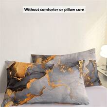 3pcs/Set Thick Skin-Friendly Printed Bedding Sets, Includes 1 Duvet Cover + 2 Pillow Shams, Soft & Breathable Material, Minimalist & Elegant Style, Machine Washable