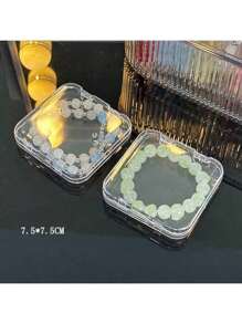 2/1pc 透明亚克力桌面收纳盒，带蝴蝶结的亚克力桌面收纳盒，带蝴蝶结装饰的仿编织收纳盒 - PMMA 笔筒和办公用品、笔和配件收纳篮