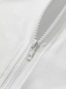 Women's Drawstring Hem Hooded Short Jacket, Casual Sporty Zip-Up For Running, Fitness, Yoga