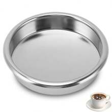 1pc Coffee Machine Blind Filter, 51/54/58mm Stainless Steel Back Flush Insert Blind Filter, Espresso Machines Cleaning Disc, Place Into Portafilter To Backflush Coffee Machine, Coffee Espresso Machine Cleaning Accessories Back To School