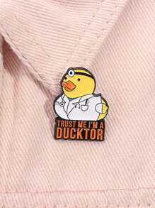 1PC Trust Me I'm A Ducktor Duck Metal Brooch Cartoon Animal Doctor Enamel Badge Personalized Fun Jewelry Clothe Lapel Pin Friend Gift - Multicolor - View 8