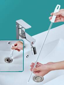 1pc Drain Hair Removal Cleaning Tool, Sink & Pipe Cleaner Wire Pipe Cleaner With Grapple Four Claws Bent Garbage Hair Remover