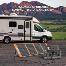 500W Solar Power Station With 100W Foldable Solar Panel,FF FLASHFISH 520Wh Portable Lithium Battery, 2x 110V AC Outlets & USB Type-C, Black Backup Generator With 100W Solar Panel For Work, RV, Camping, Travel, And Outdoor Adventures, Portable Power Supply | Solar Charging Device | Robust Handle Feature, Solar Power Generator - US A Type Plug(110-127V) - View 4