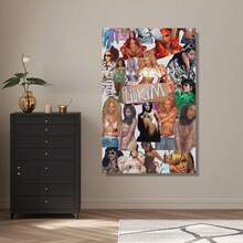 Framed Lil Kim Posters Canvas Poster Wall Decorative Art Painting Living Room Bedroom Decoration Gift Birthday Party Decor, Mother's Day New Year Easter Gift,  Home Living Room Office Wall Decor, Perfect Gift And Wall Decoration - 框架 - 查看 3