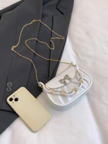 This 1-Piece Mini Solid Color Bow Shoulder Bag Features A Stylish Design, Comfortable And Exquisite Touch, High Aesthetic Value, And High-Quality Texture. It Has Multiple Styles To Choose From, Equipped With A Flip Cover, Suitable For School, Shopping, And Leisure Activities. Suitable For Daily Use In Spring And Summer, It Is The Best Choice For Gifting To Friends And Family - View 10