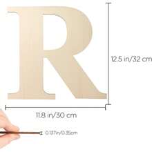 1pc Wood Wall Decoration Letters 12 Inch Blank Letters DIY Paint Family Party Wedding Decorations Gifts Birthday Graduation