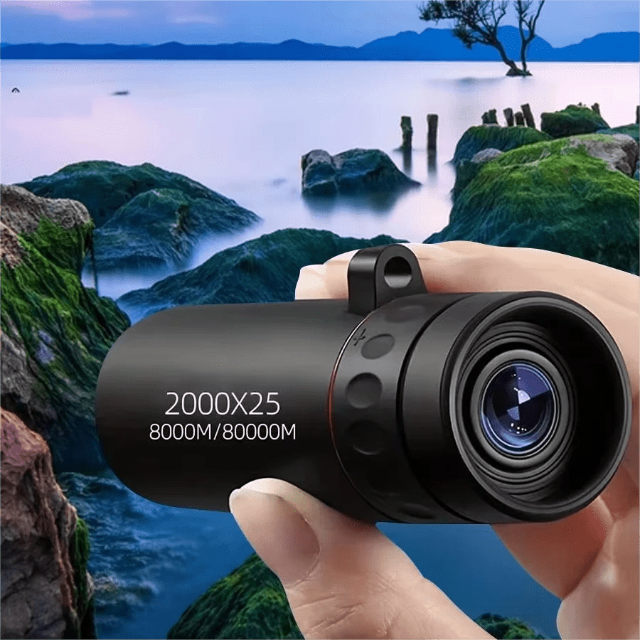 Télescope monoculaire HD 2000 * 25, prisme étanche, compact et portable, idéal pour la chasse, les voyages, les visites touristiques et les concerts.