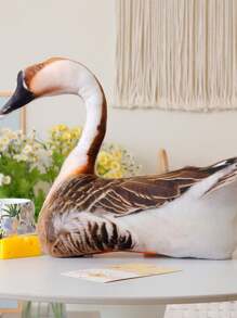 1PC仿真动物印花抱枕毛绒玩具新款鸽子鸭子鹅鹦鹉母鸡小鸟仿真动物枕头3D数码印花新款鸡鸭抱枕沙发垫 - 彩色 - 查看 2