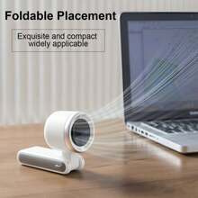 便携式手持风扇，5档强劲风力涡轮风扇，小型冷风扇，USB充电式个人迷你风扇，带挂绳，高品质，数字显示，适合旅行、露营、户外活动，春夏必备，伴娘礼物，房间、卧室装饰，海滩、旅行，男女皆宜，度假适用 - 彩色 - 查看 6