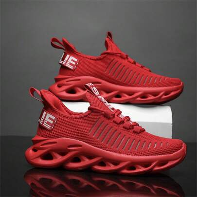 2025 Spring Summer New Lightweight & Breathable Couples Sports Shoes, Large Size Men Women Outdoor Casual Sneakers Running Shoes, Comfortable Hiking Shoes, MD+Herringbone Composite Outsole, Anti-Slip Durable, Soft Cushioned, Random Pattern Design